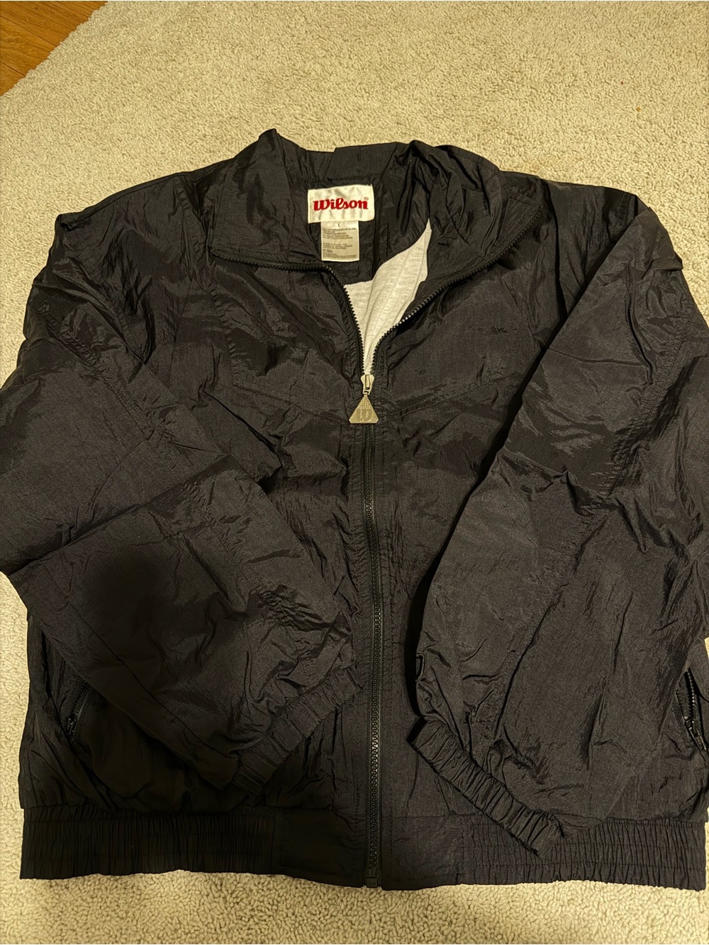Wilson Black Lightweight Windbreaker Jacket